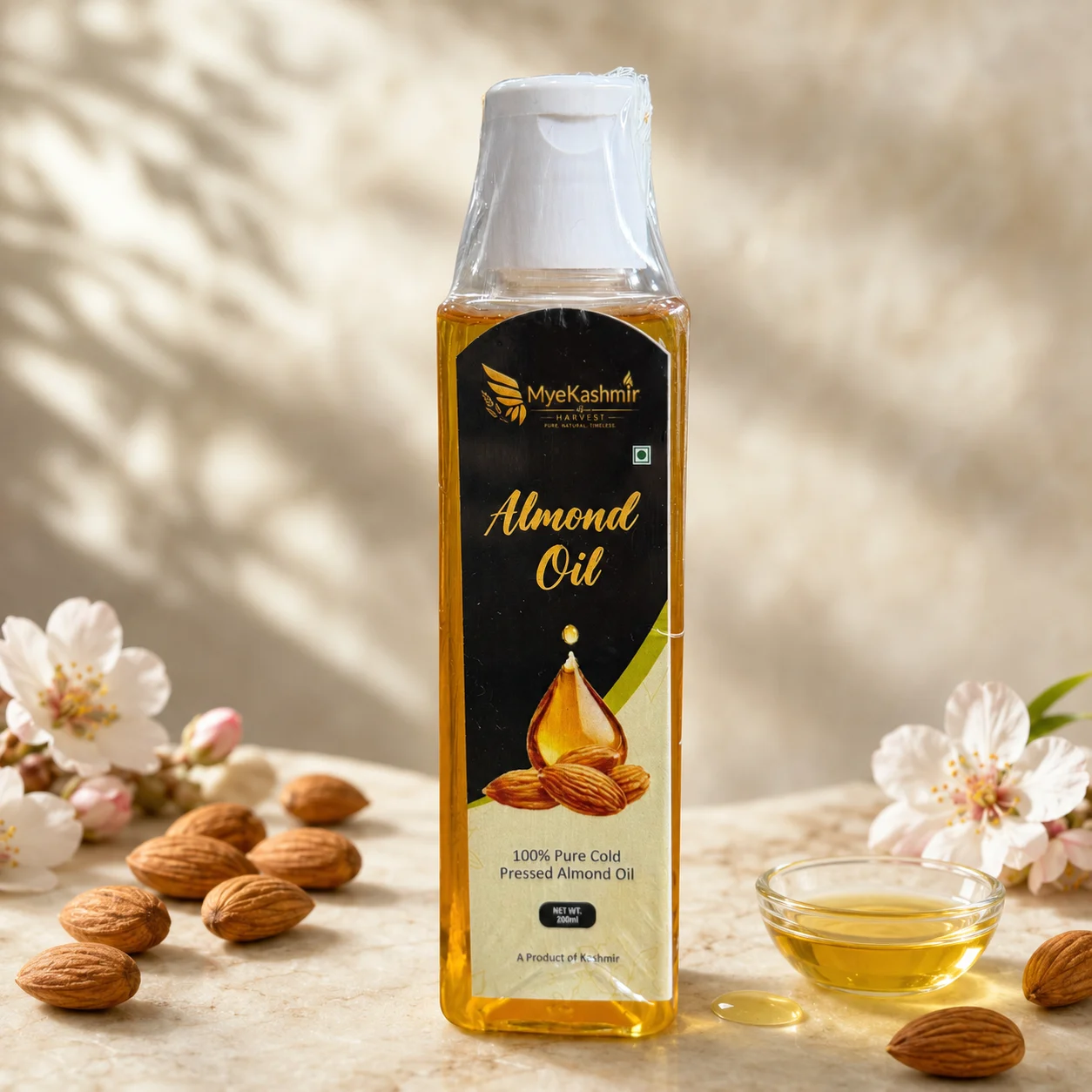 Pure Cold-Pressed Almond Oil – 200ml